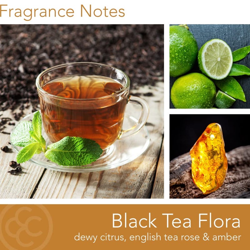 Colonial Candle Black Tea Flora Scented Jar Candle | 2-Wick Natural Soy Blend Wax Candle for Home | Relaxing Aromatherapy Candle Infused with Essential Oils | M. Baker Apothecary Glass Jar Candle - Image 2